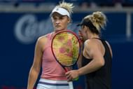 Erin Routliffe and Gabriela Dabrowski at the Canadian Open (Source: Getty)